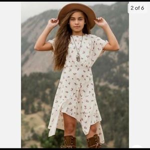 Mia Joy Joyfolie girls floral asymmetrical dress size 14
